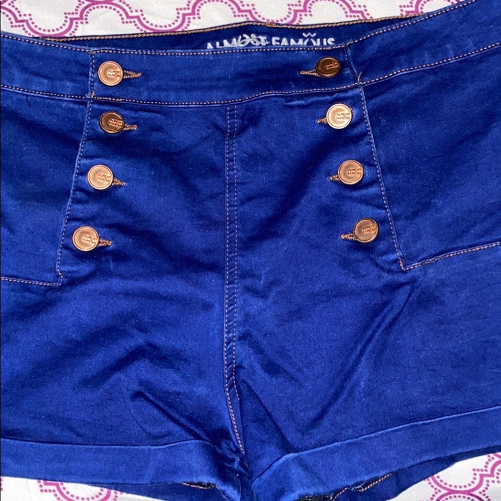 Button Up Jean Shorts